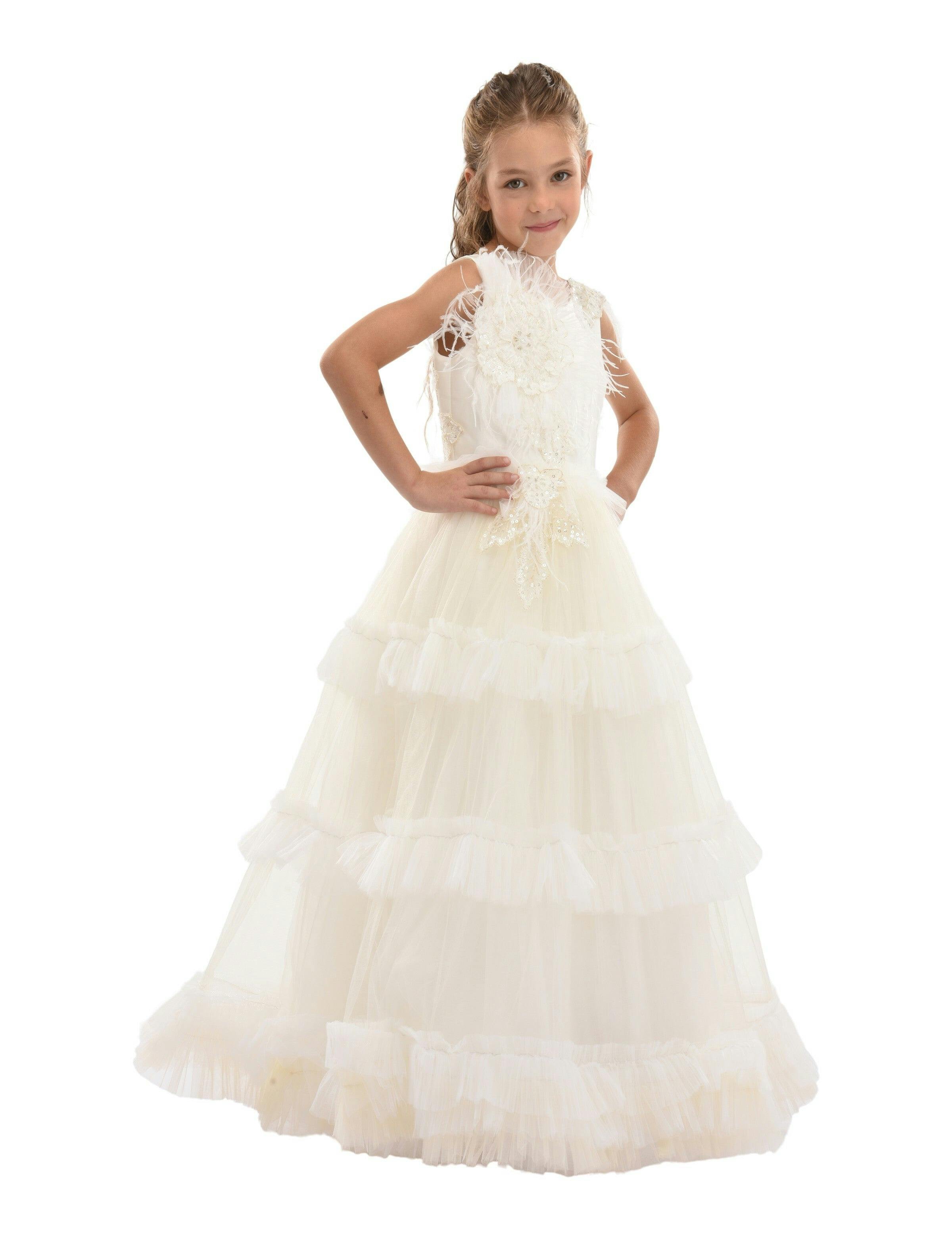 Off White Jasmine Tulle Dress