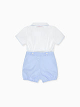 Nicky Hilton x La Coqueta Blue Stripe Chasen Baby Boy Set