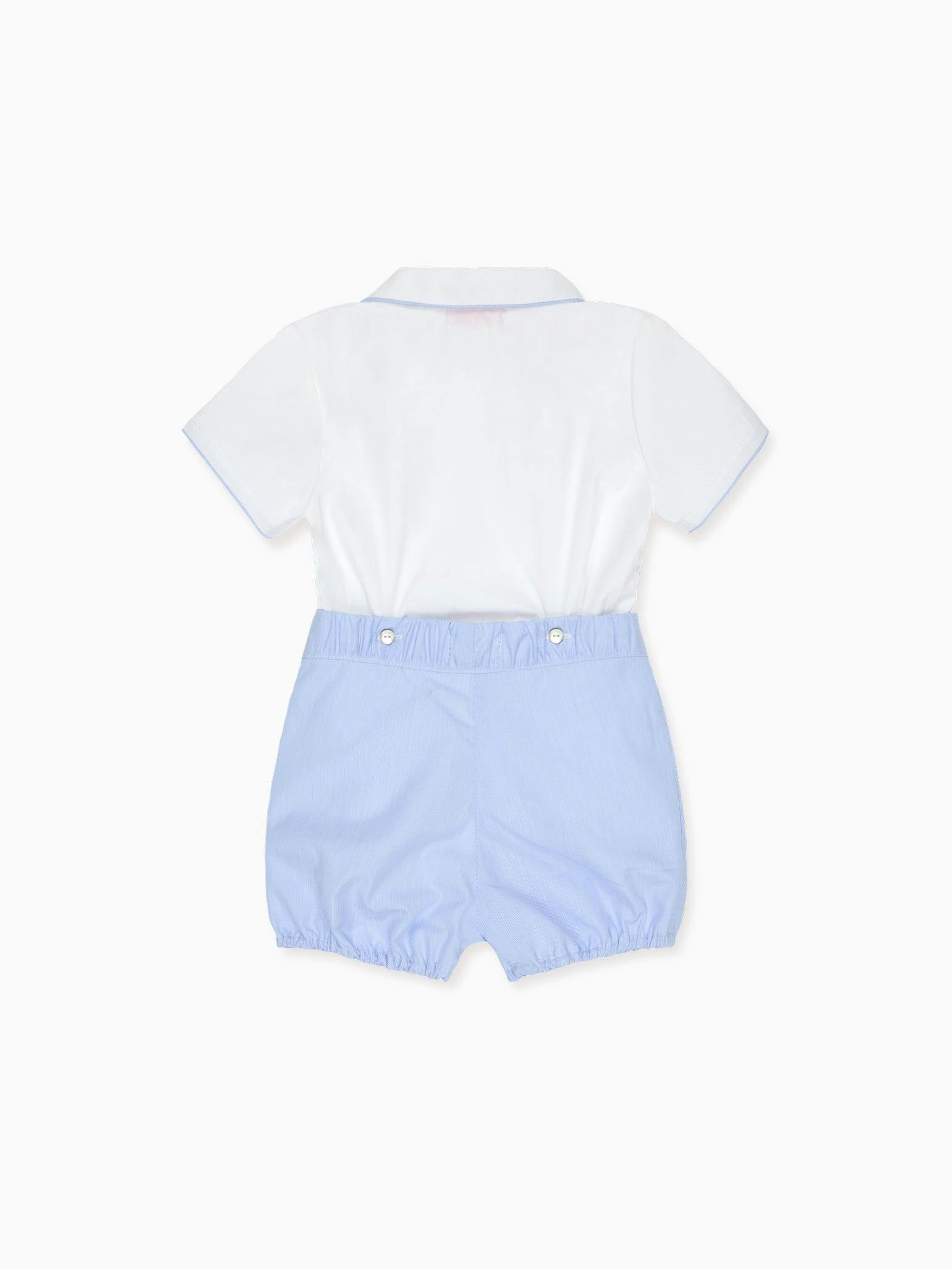 Nicky Hilton x La Coqueta Blue Stripe Chasen Baby Boy Set