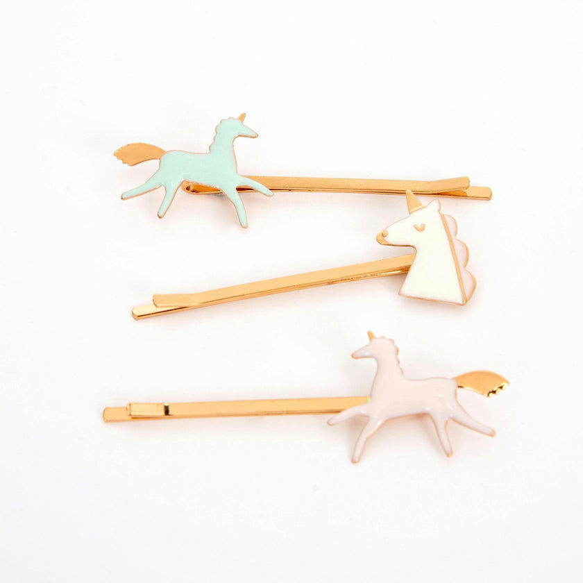 Unicorn Enamel Hair Slides