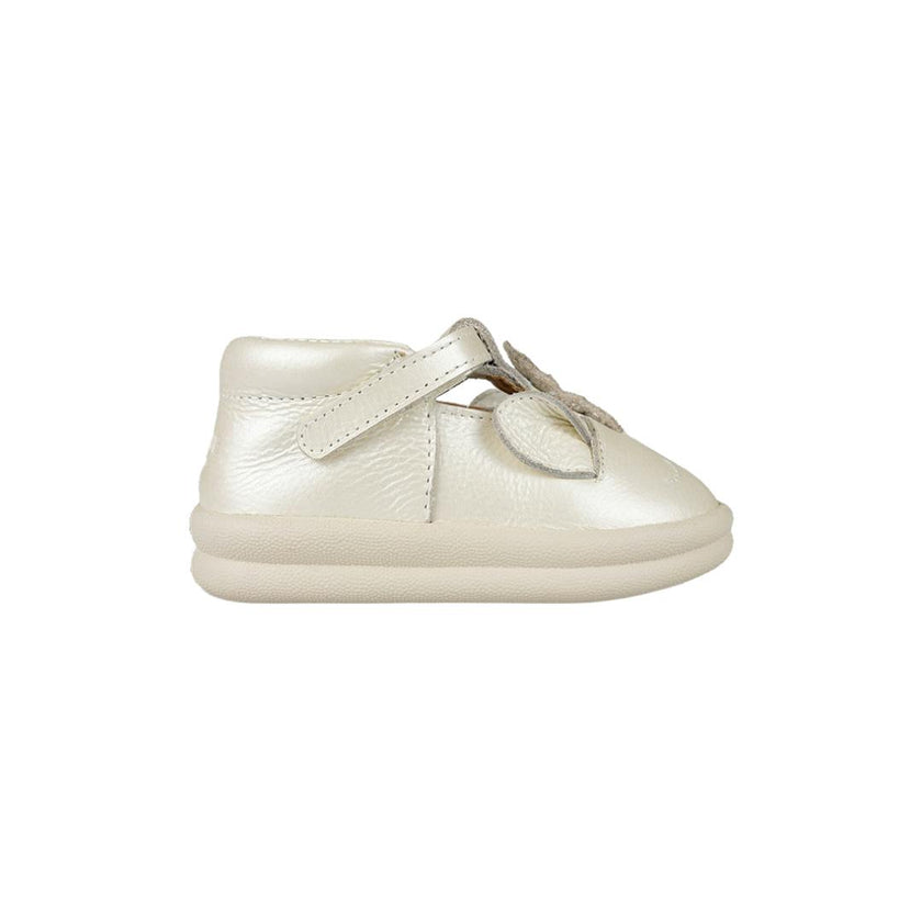 Zilpa Shoes | Unicorn | Off White Metallic Leather