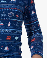 Sail Away Fair Isle Bamboo Kids Pajamas