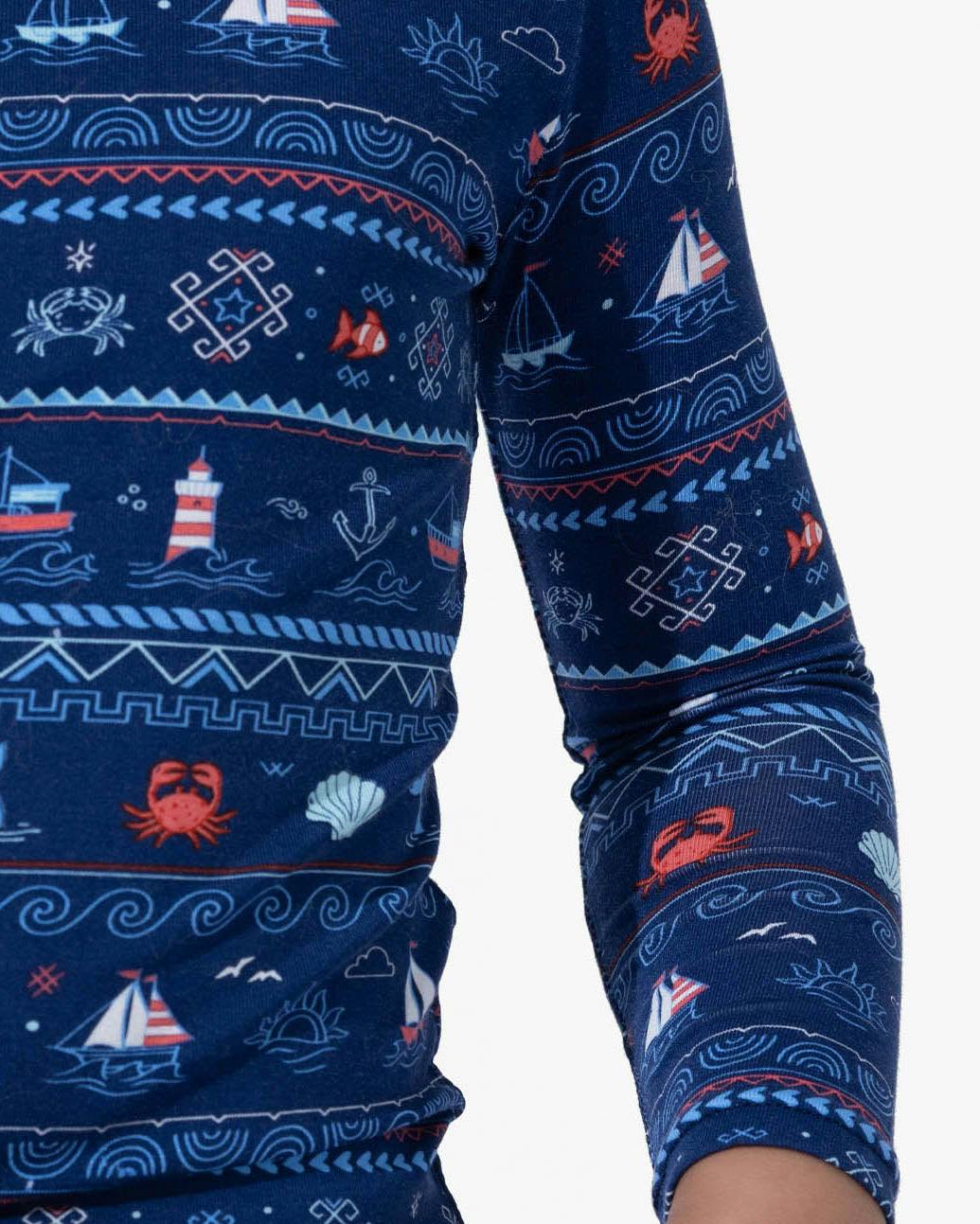 Sail Away Fair Isle Bamboo Kids Pajamas