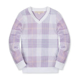 Organic V-Neck Intarsia Sweater