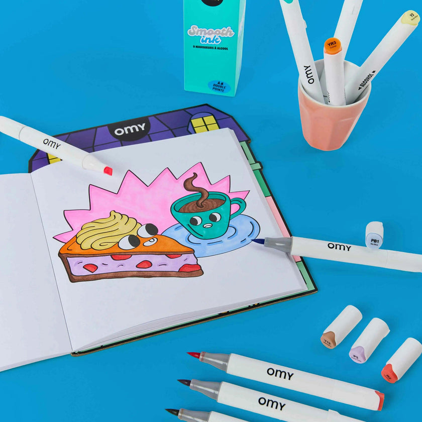 Alcohol Markers Smooth Ink (9 colors)