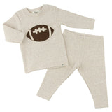 Chocolate Football Baby Rib 2pc Set