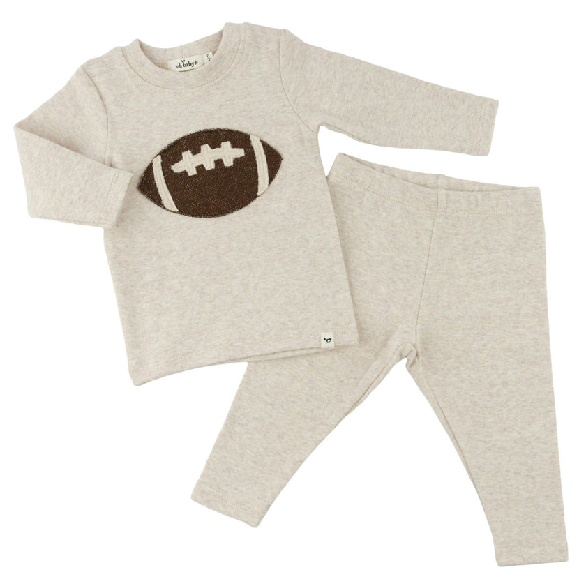 Chocolate Football Baby Rib 2pc Set
