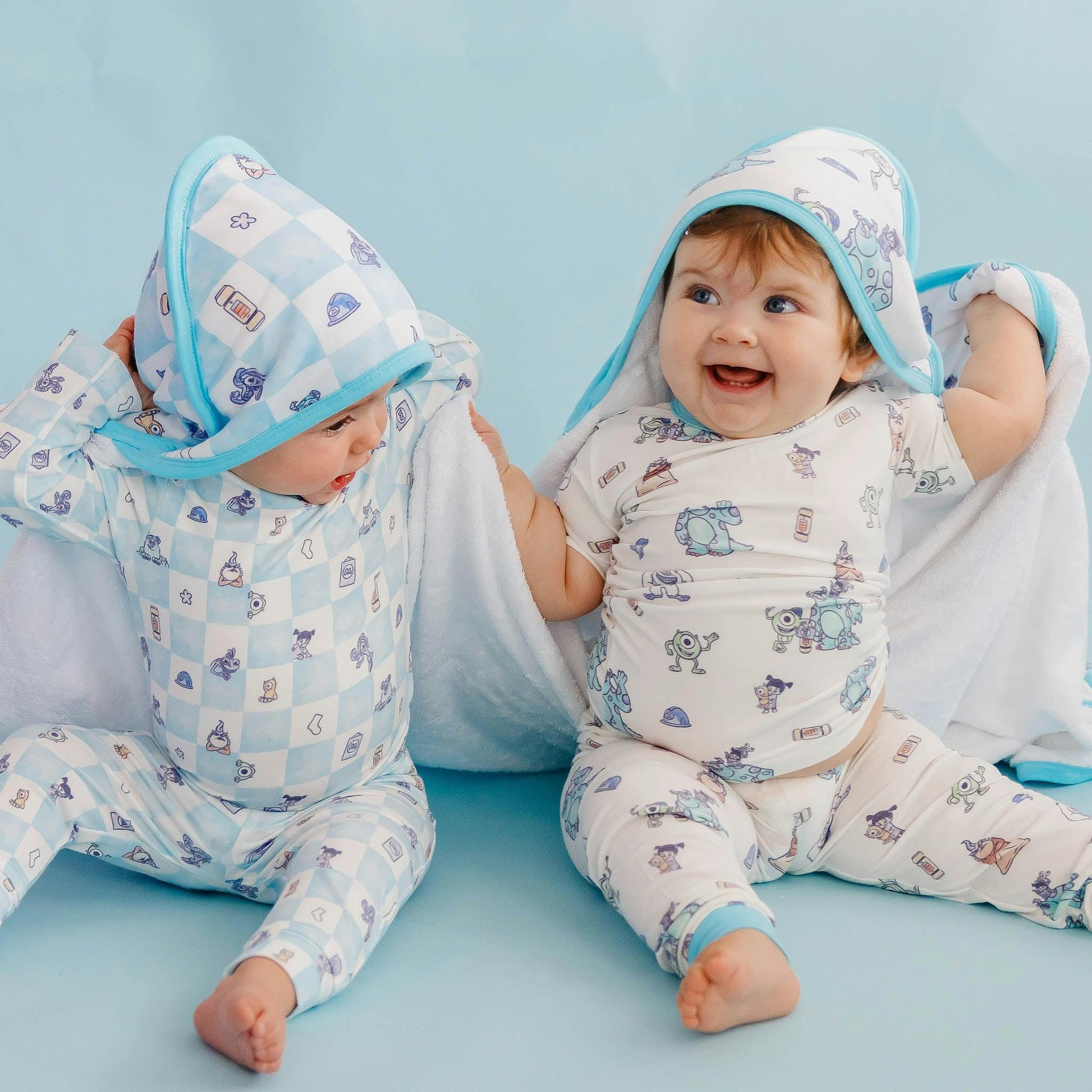 Premium Baby Knit Hooded Towel - Monsters, Inc. Medley