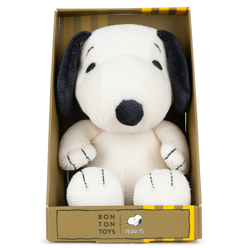 Plush PEANUTS SNOOPY Mini Corduroy Cream in Giftbox 7"