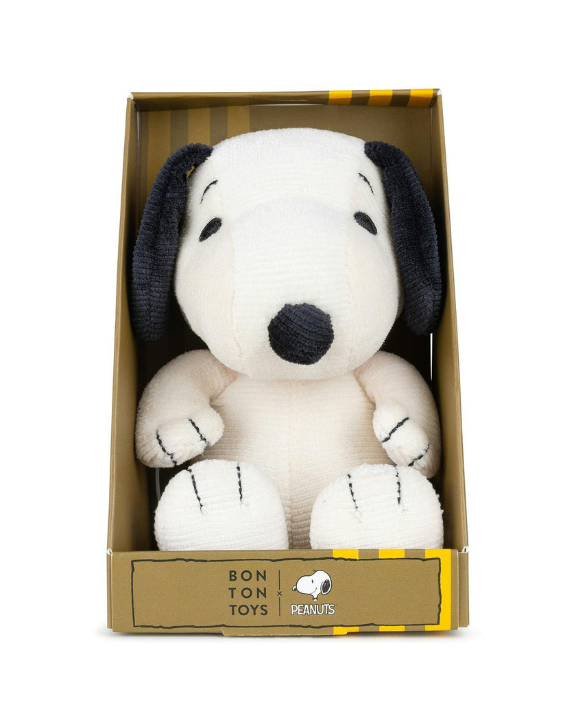 Plush PEANUTS SNOOPY Mini Corduroy Cream in Giftbox 7"