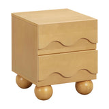 Lido Wave Assembled Nightstand in Honey