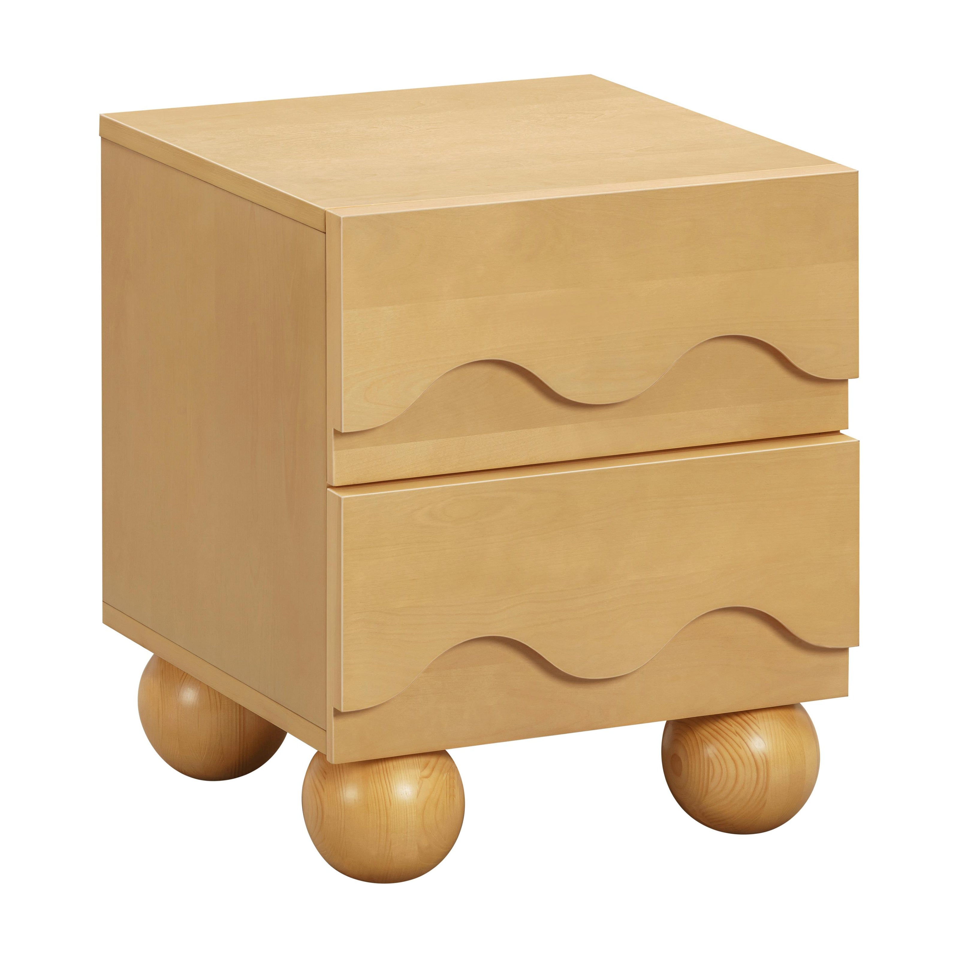 Lido Wave Assembled Nightstand in Honey