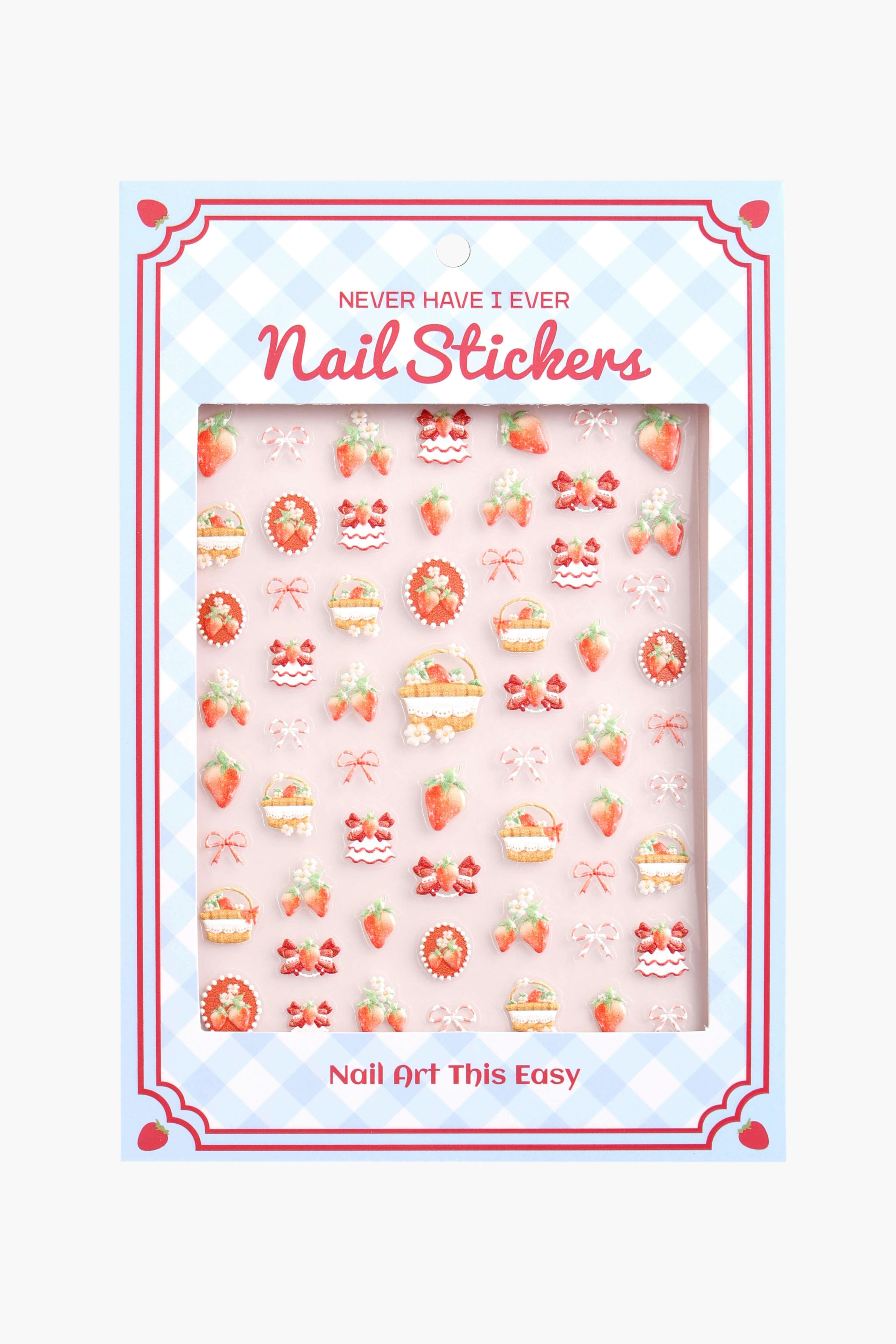 Strawberries N Creme - Nail Stickers