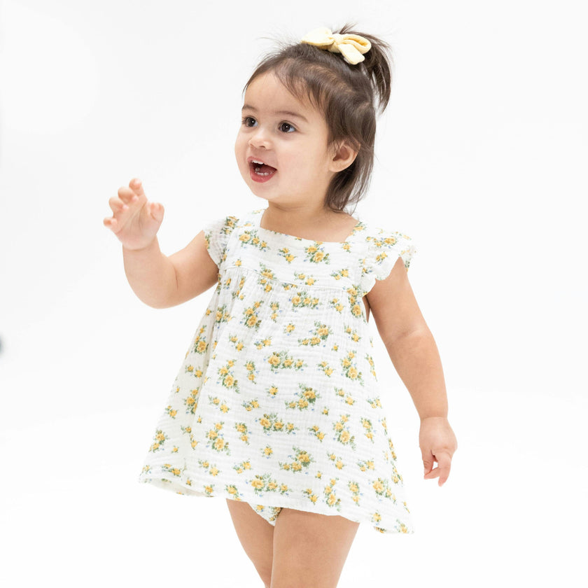 Sunshine Roses - Pinafore and High Waisted Bloomer