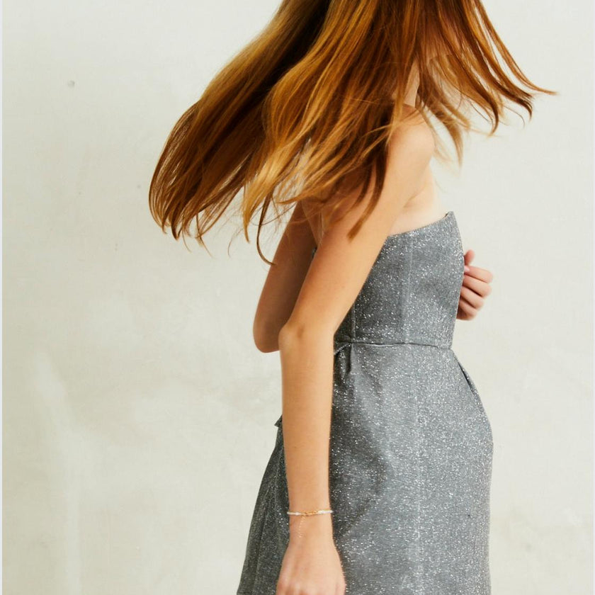 Roxi Silver Corset dress