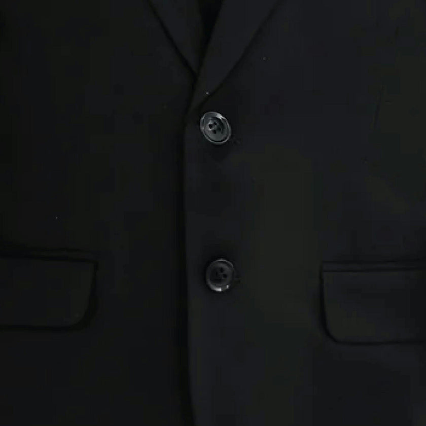 Black Suit with White Accents