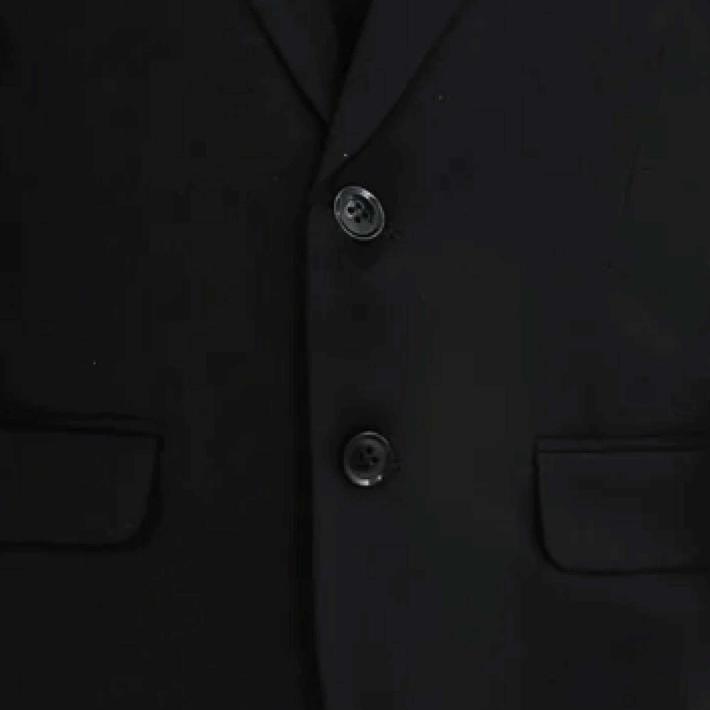 Black Suit with White Accents
