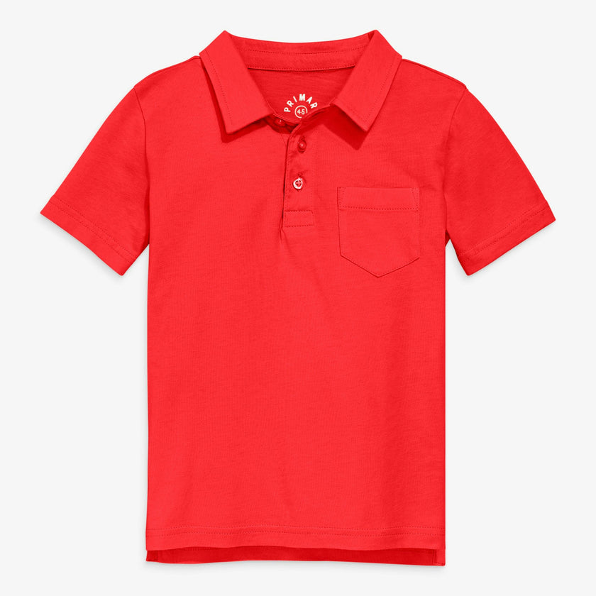 Kids short sleeve polo in seasonal colors