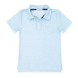 boys powder blue stripe cotton polo