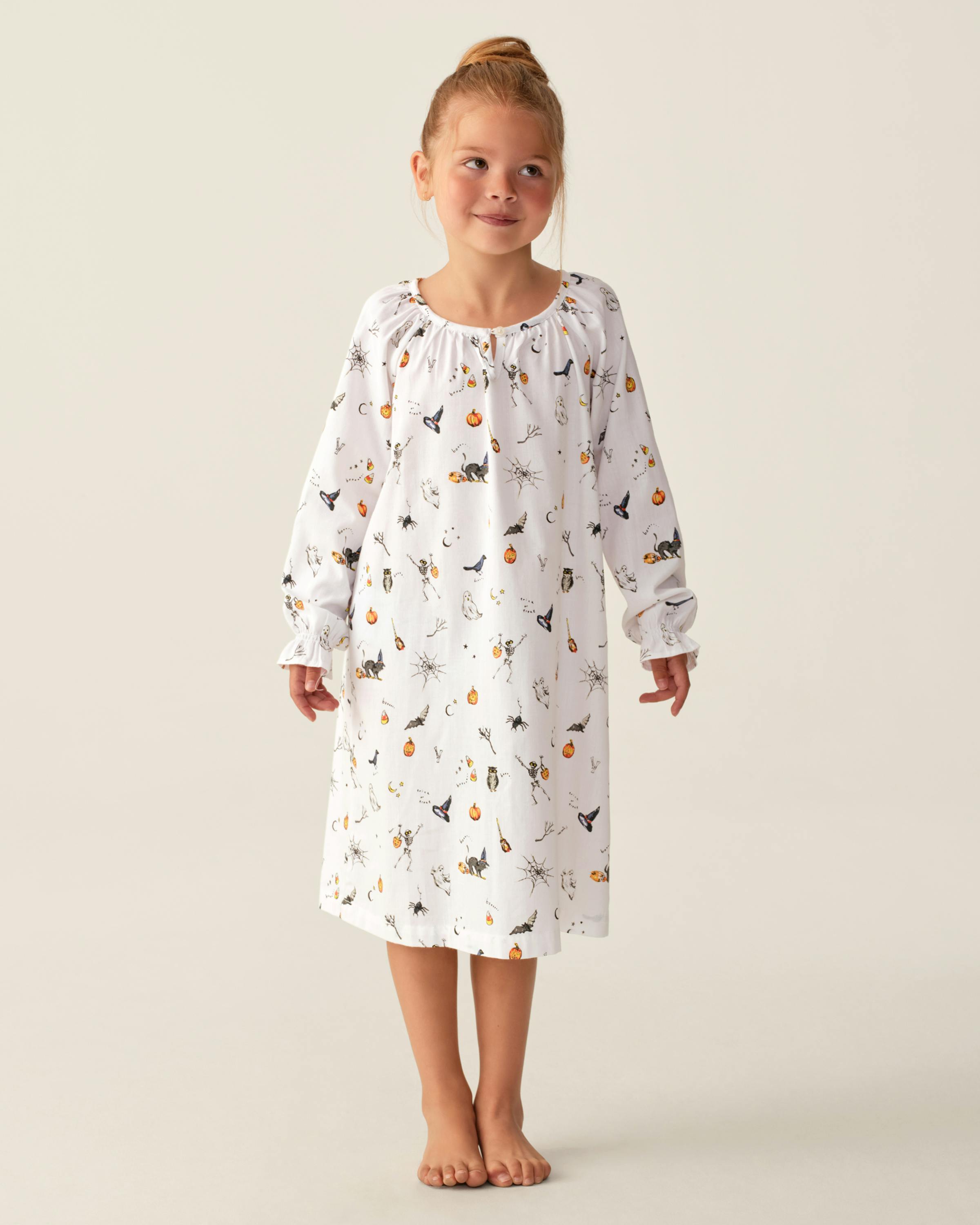 Girl's Twill Delphine Nightgown in Trick or Treat