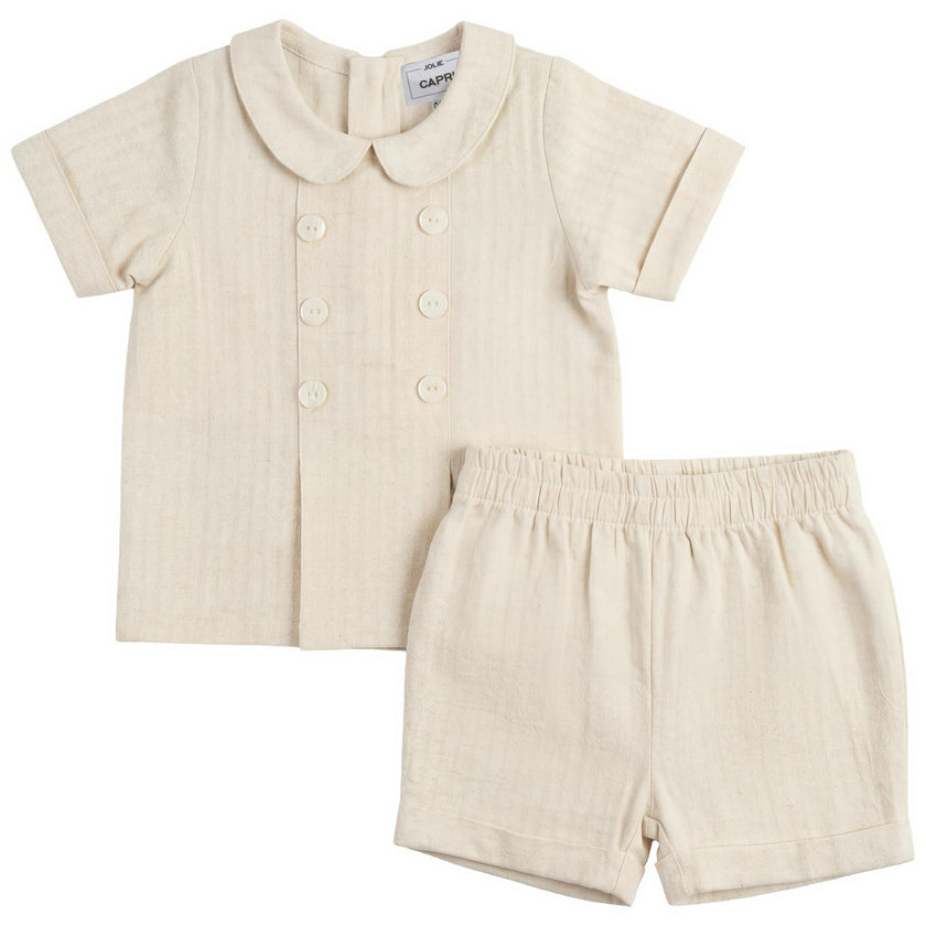 Double Breasted Linen Set