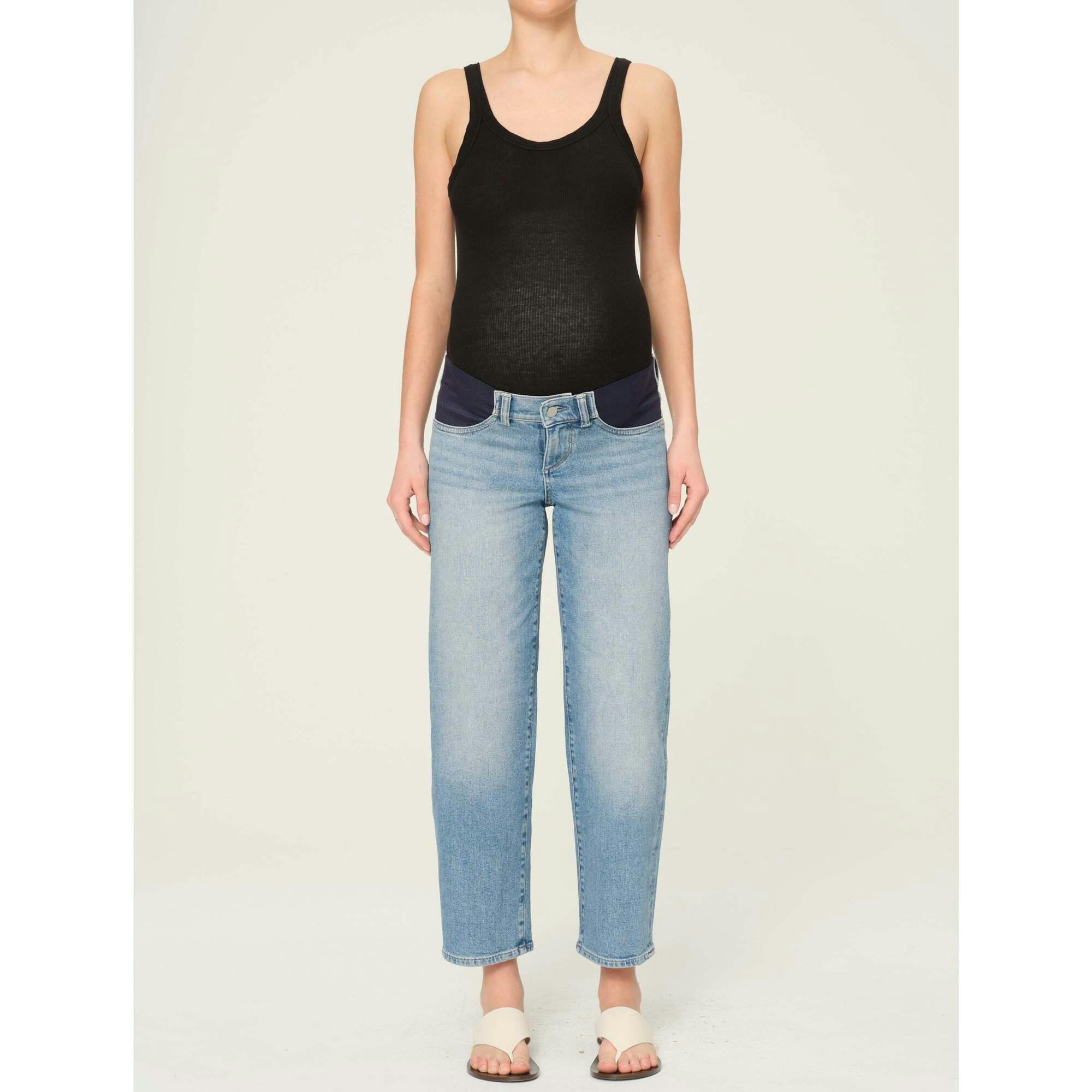 Thea Boyfriend Maternity Relaxed Tapered Jeans | Ravello
