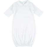 Embroidered Collar Day Gown