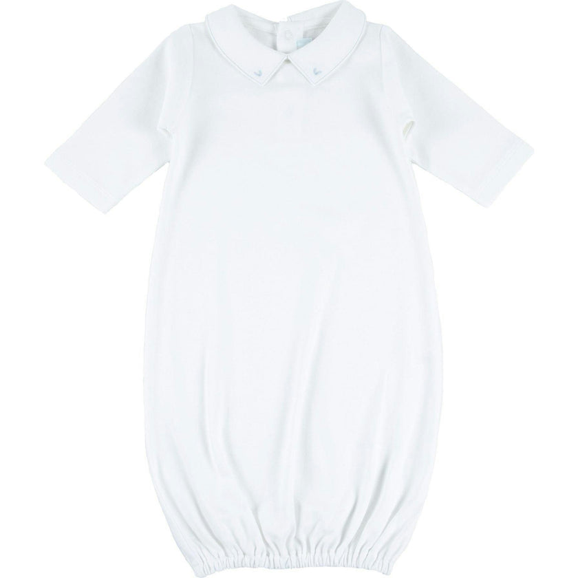 Embroidered Collar Day Gown