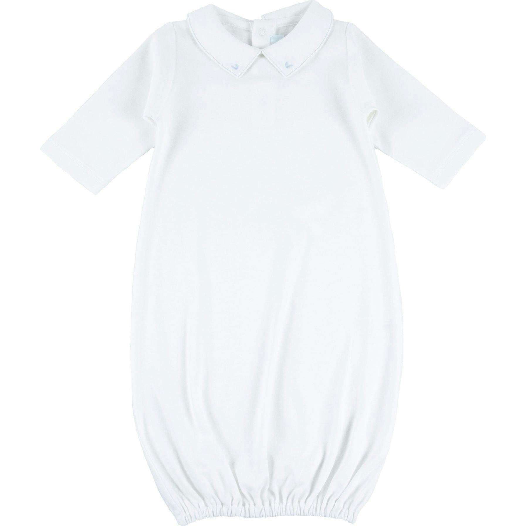 Embroidered Collar Day Gown
