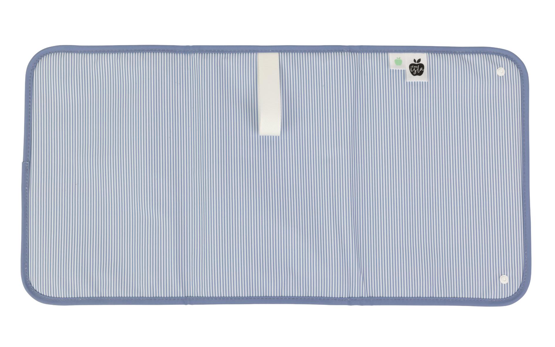 The Changing Pad in Navy Mini Stripe