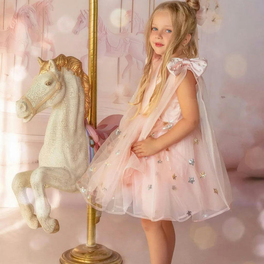 Twinkle Star Blush Pink Tulle Dress