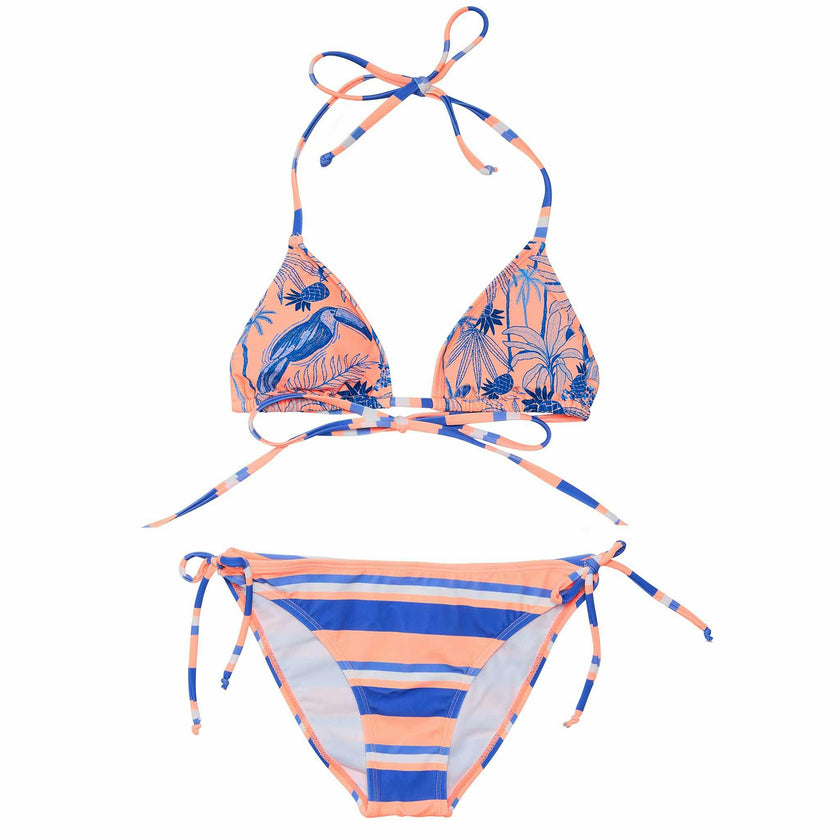 UPF50+ Sustainable Halter Neck Tie Front & Bottom Triangle Bikini