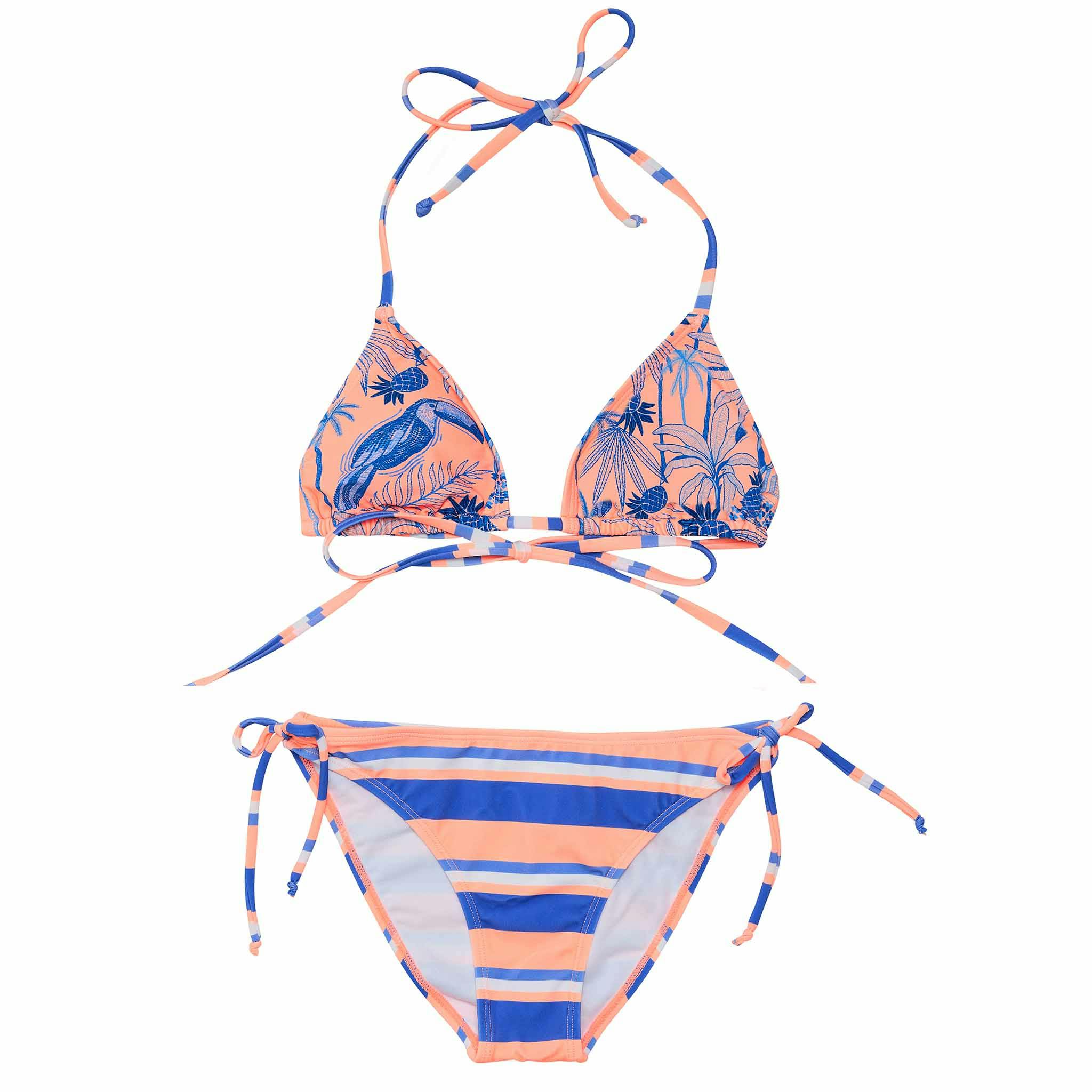 UPF50+ Sustainable Halter Neck Tie Front & Bottom Triangle Bikini