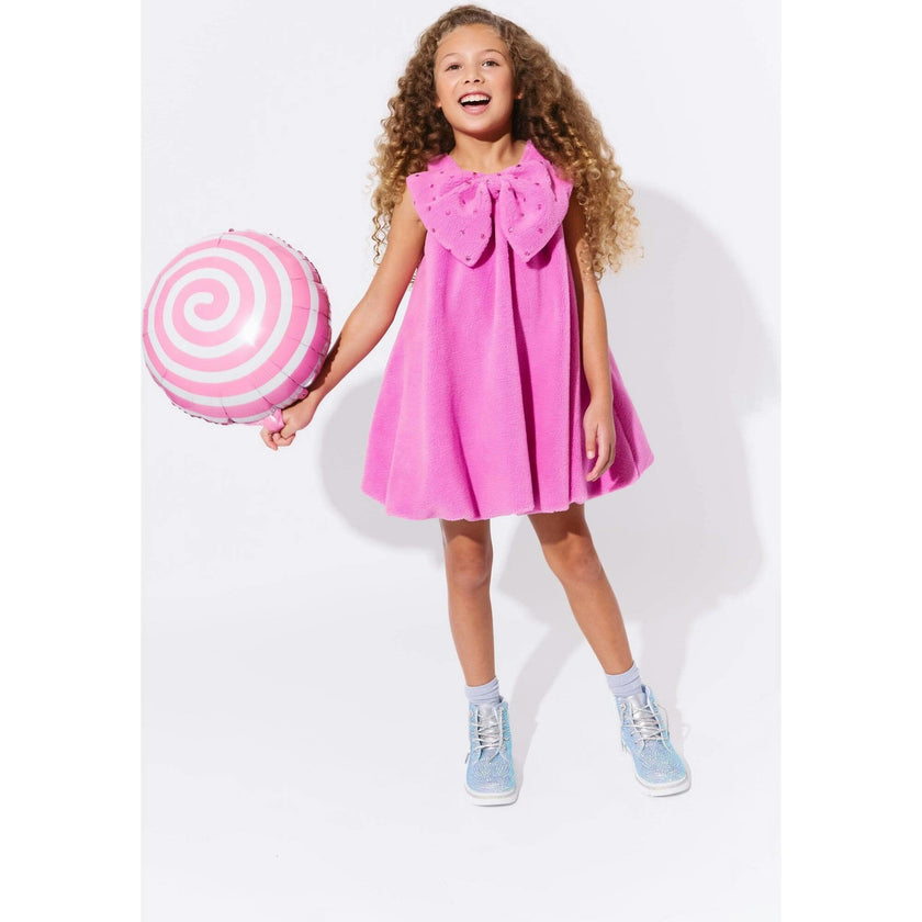 Big Bow Teddy Fleece Dress