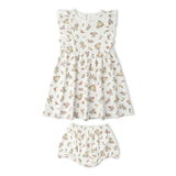 Organic Flutter Dress - Meadow