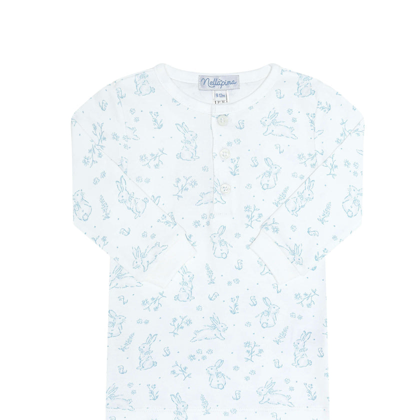 Blue Bunny Toile Pajama