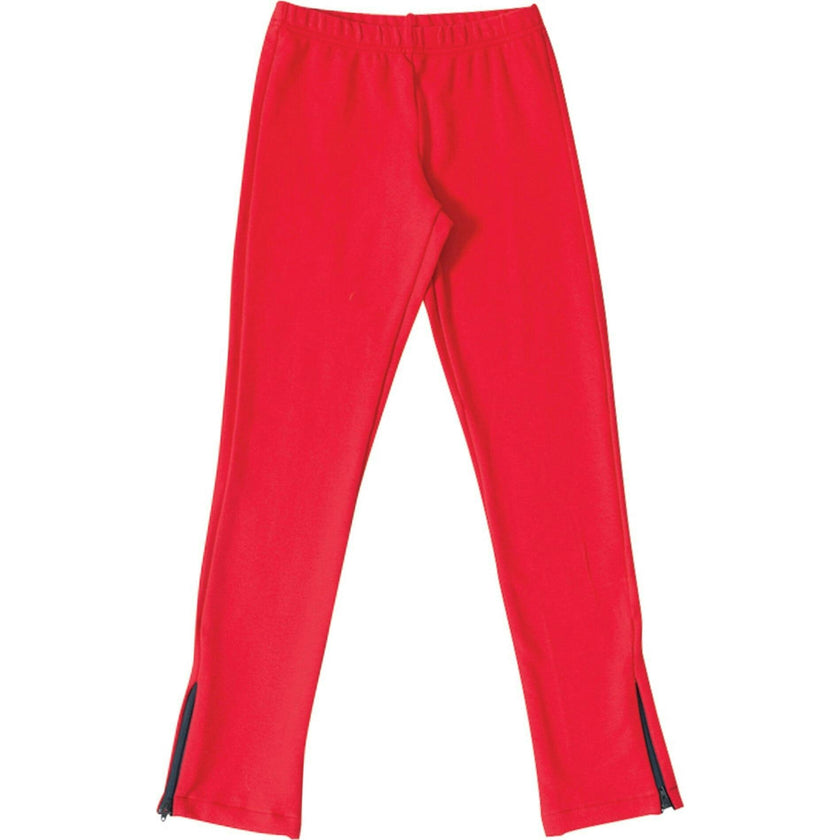 Zipper Tween Leggings, Red