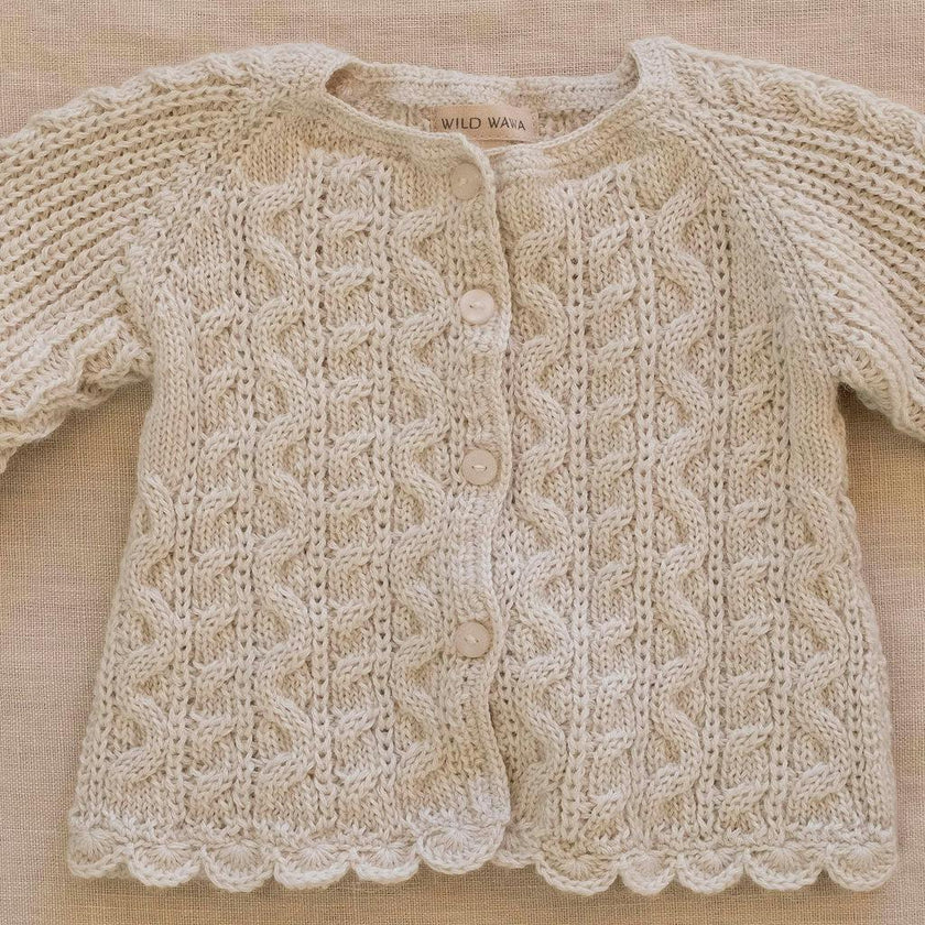 Royal Alpaca Knit Cardigan in Cream