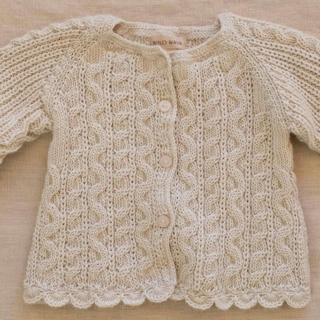 Royal Alpaca Knit Cardigan in Cream