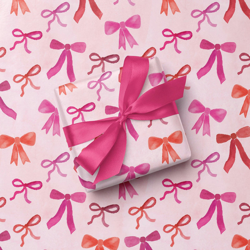 Pink Bows Gift Wrap