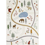 Flat Woven Graphic Print Rectangular Play Rug