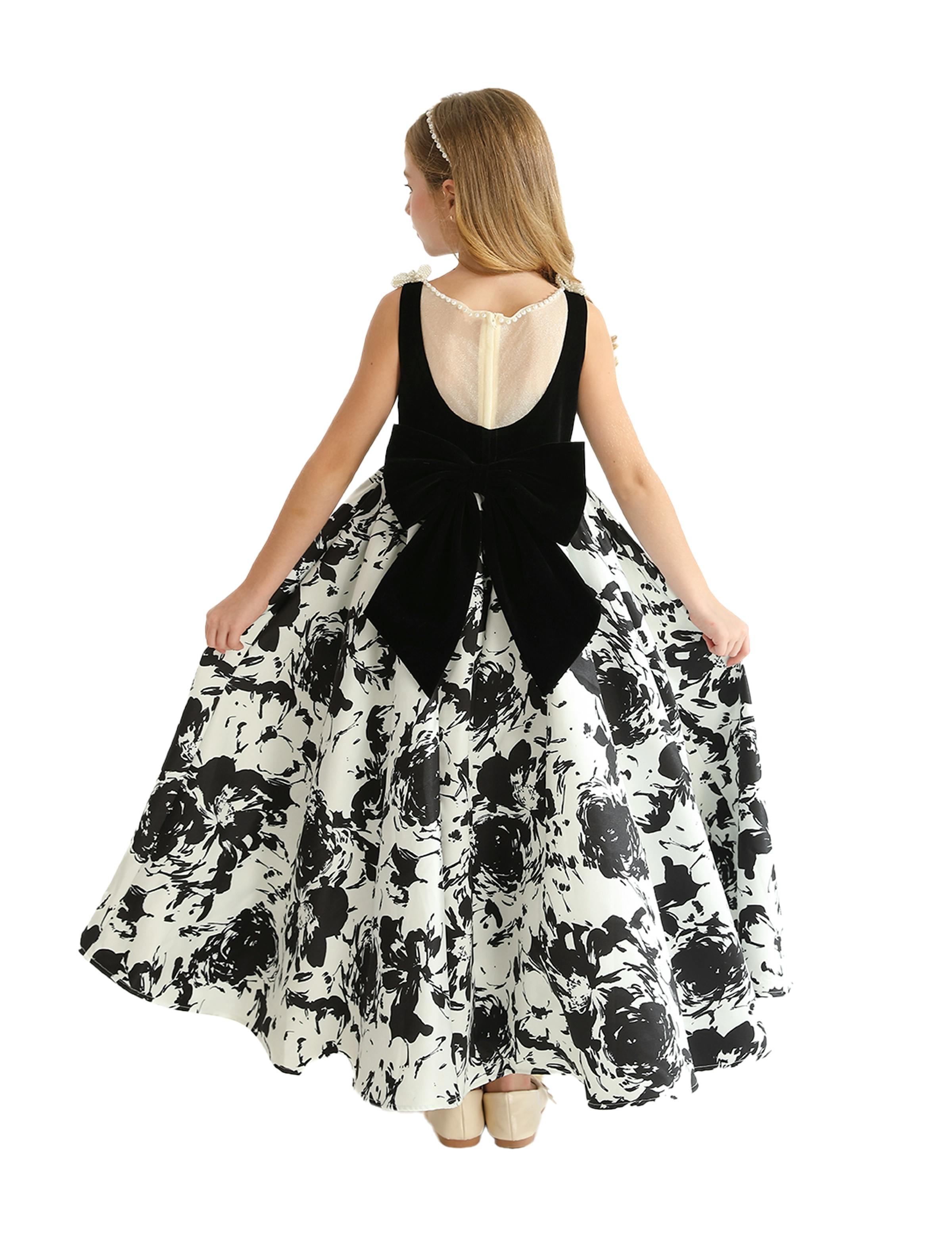 Black and White Abstract Dalmeny Dress