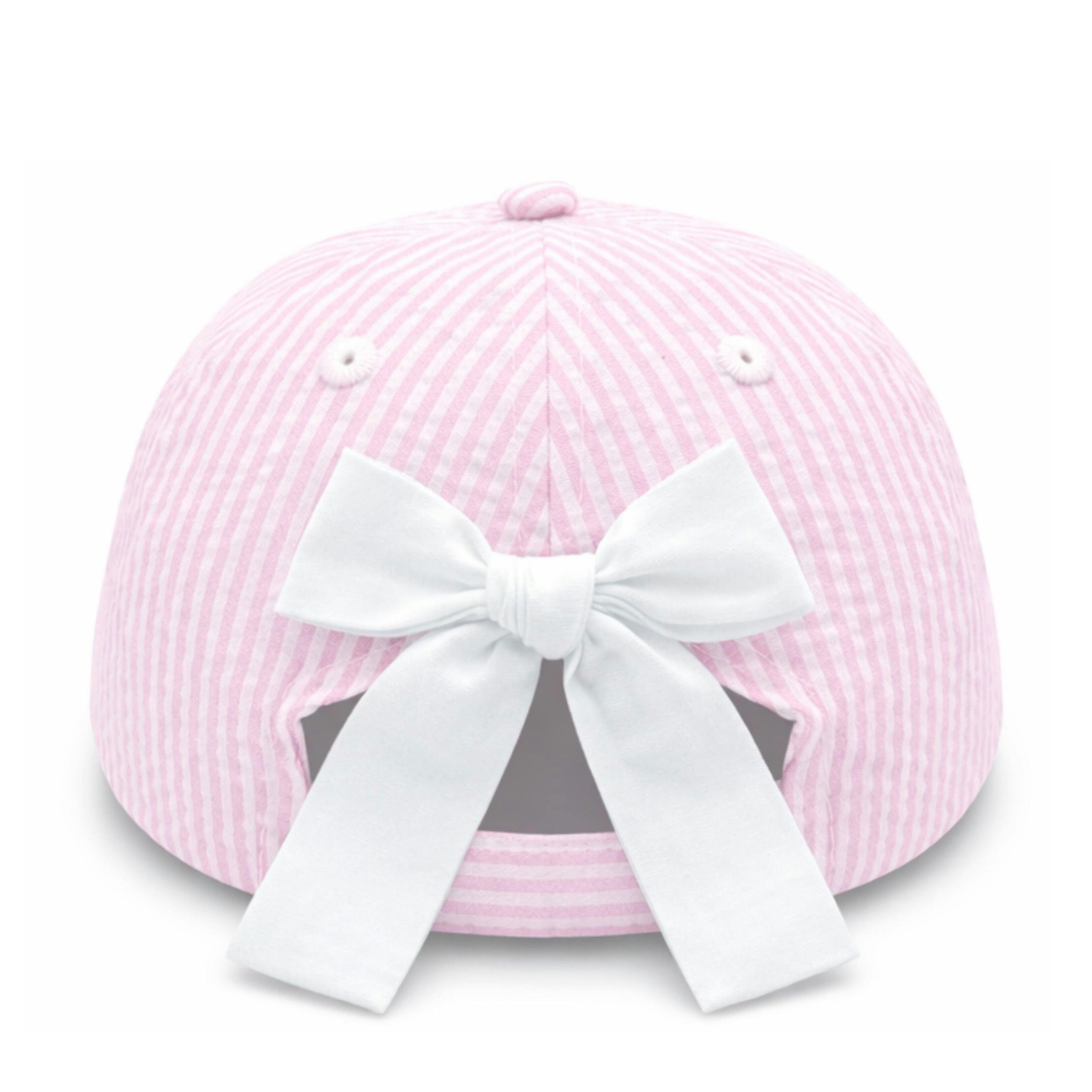 Ghost Seersucker Bow Baseball Hat