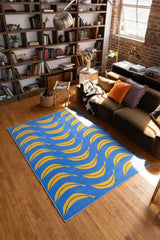 Banana Parade Funky Rug by Becca Franks