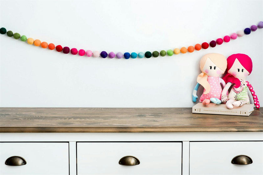 Rainbow Ball Garland
