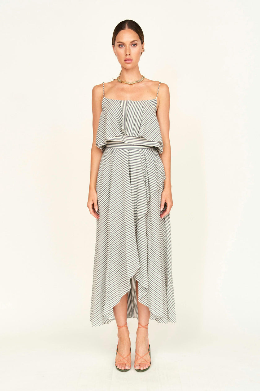 Singapore Skirt in Dune Stripe