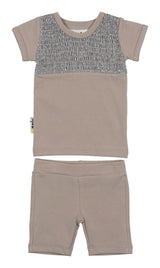Boys Speckled Smocked Top & Short Set