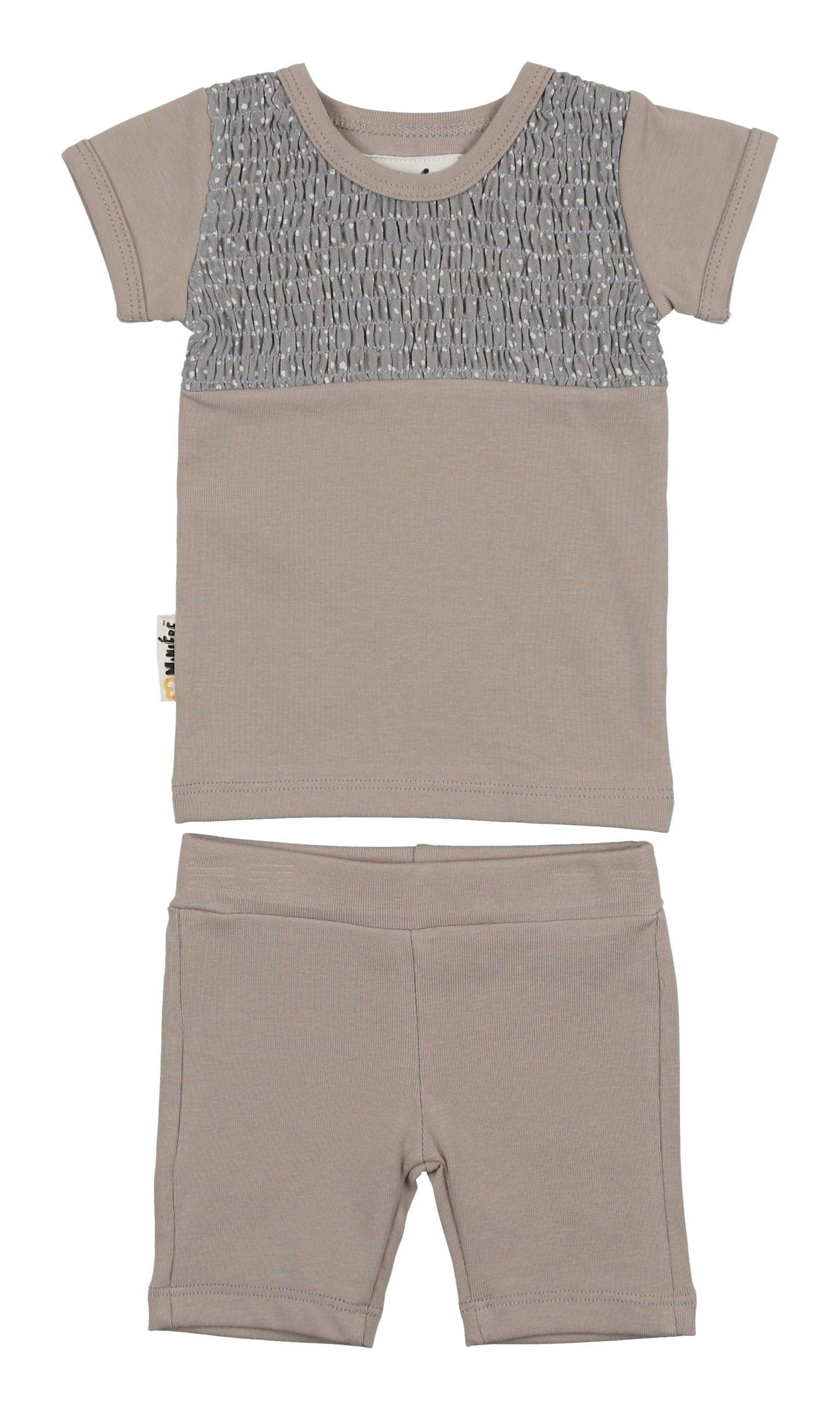 Boys Speckled Smocked Top & Short Set