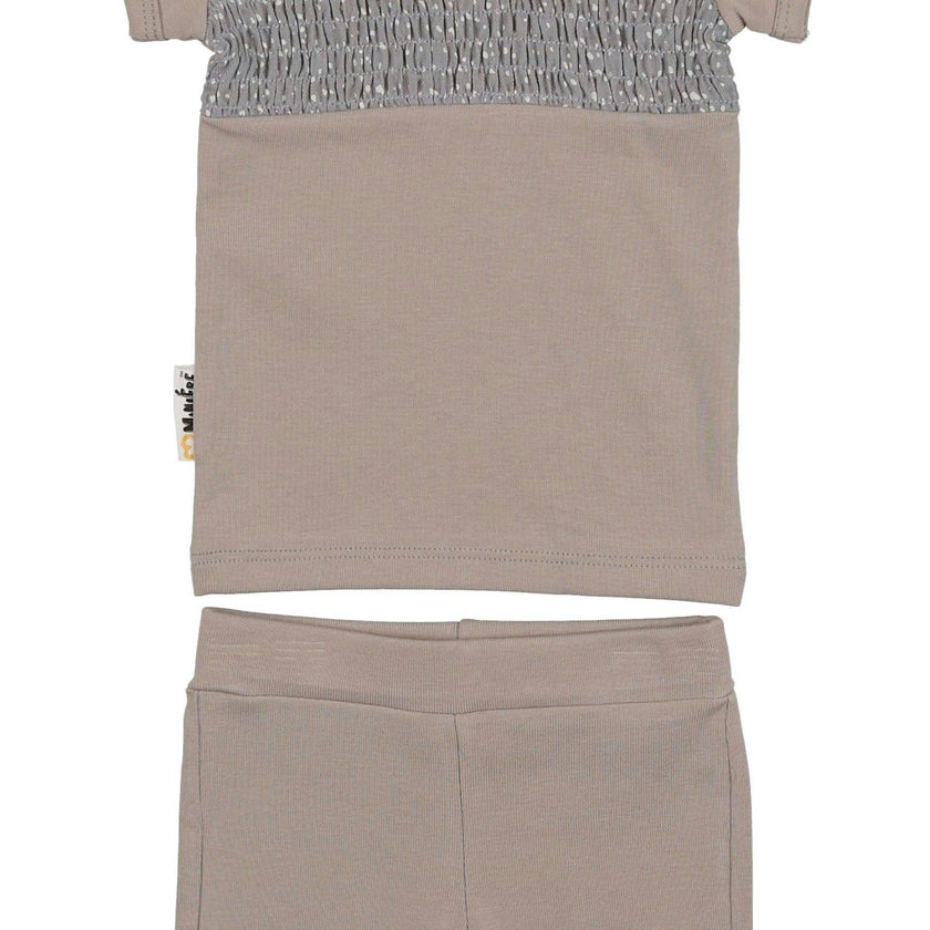 Boys Speckled Smocked Top & Short Set
