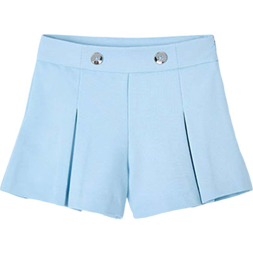 Sky Button Shorts